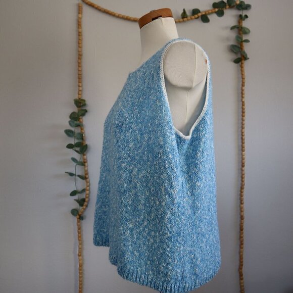 Chelsea Studio Blue and White Layering Sweater Vest Size XL - Picture 4 of 6